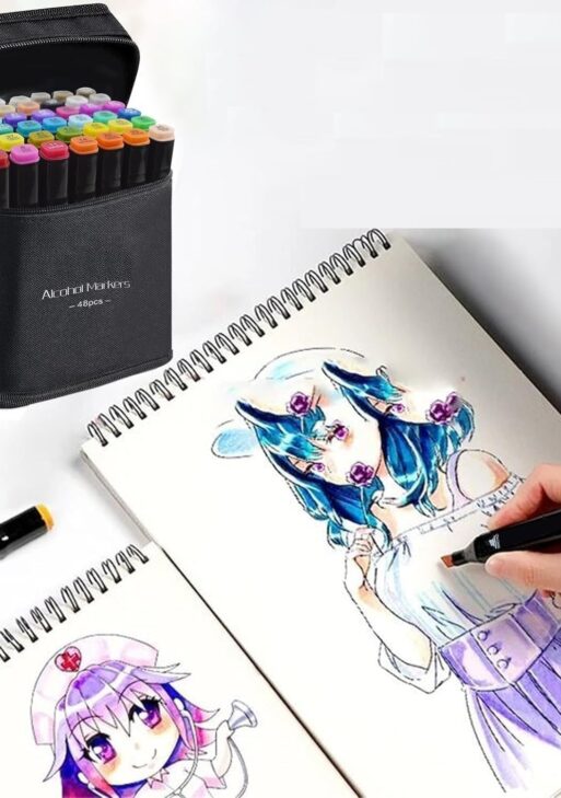 Dual Tips 48 Colors Markers Set