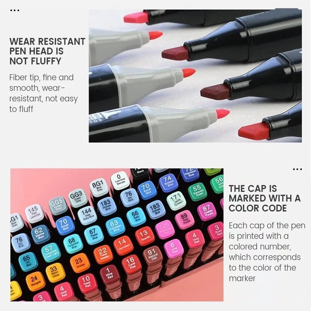 Dual Tips 48 Colors Markers Set - Image 3