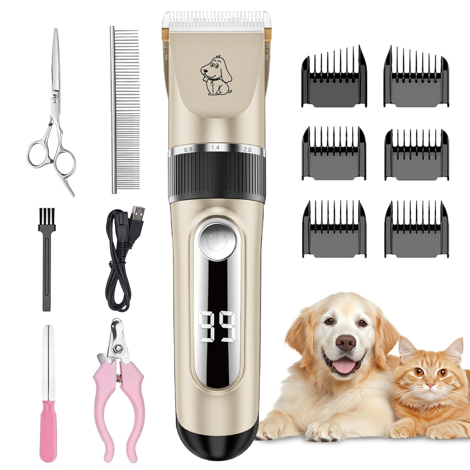 Rechargeable Cordless Pet Grooming Kit